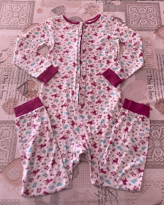 Pigiama intero bambina 8 anni