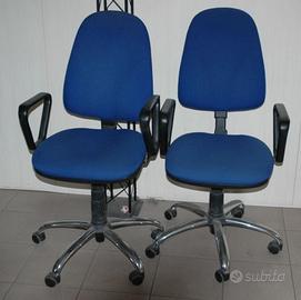 Sedia da ufficio con rotelle schienale regolabile