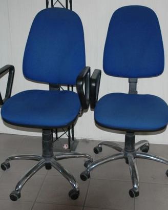 Sedia da ufficio con rotelle schienale regolabile