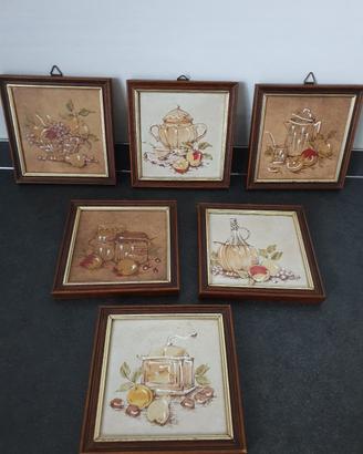 6 quadretti  da cucina 