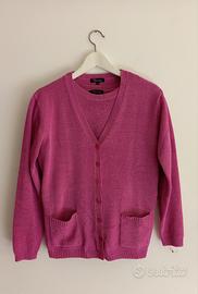 Twin set maglietta e cardigan misto lino