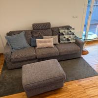 Divano 3 posti POLTRONESOFA+pouf+cuscini+tavolino