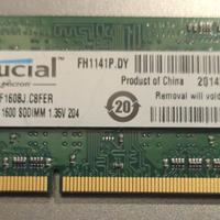 CRUCIAL SODIMM DDR3-1600 4GB