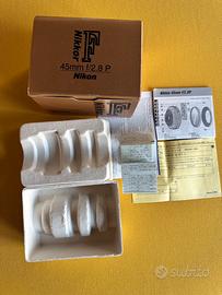 Scatola per Nikon Nikkor 45mm f/2.8 P