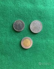 Lotto 3 monete in lire della Repubblica Italiana