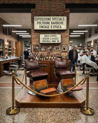 COPPIA DI POLTRONE DA BARBIERE VINTAGE ANNI 60/70