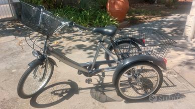 triciclo, bicicletta 3 ruote adulti, in alluminio