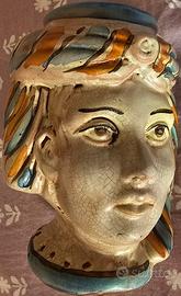 Testa di Moro in Ceramica di Caltagirone firmata