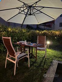 4 Sedie da giardino in legno