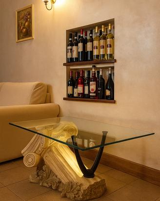 Tavolino soggiorno con vetro