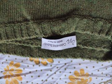 Maglione a Righe in Misto Cashmere