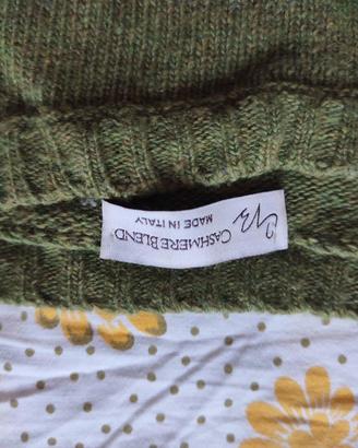 Maglione a Righe in Misto Cashmere