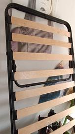 brandina letto singolo ferro e legno con materasso