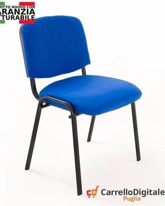 Sedie per ufficio Imbottite in tessuto blu
