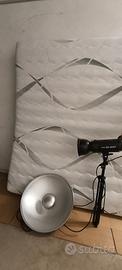 godox sk400 più beaty dish usati con cavalletto