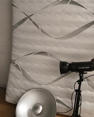 godox sk400 più beaty dish usati con cavalletto