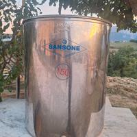 Bidone inox 150 lt per alimenti