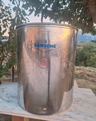 Bidone inox 150 lt per alimenti