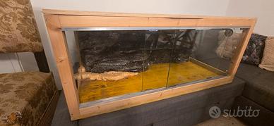  Teca/terrario per rettili 120×52×52 cm