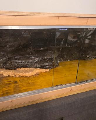  Teca/terrario per rettili 120×52×52 cm