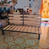 Struttura divano letto in doghe