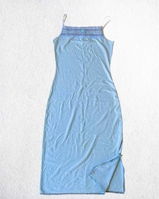 Camicia notte azzurra coquette vintage Lulu Paris