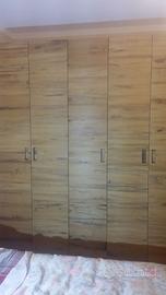 armadio laminato ante rovere vecchio con specchio