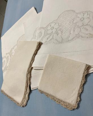 Set tovaglie bagno in lino