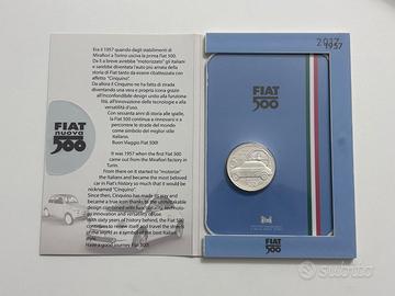 MONETA FIAT 500 ARGENTO