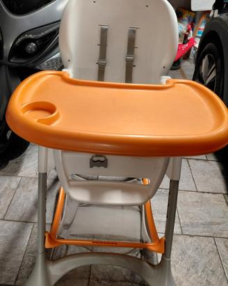 Seggiolone Pappa Regolabile con Doppio Vassoio


