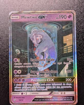 Mewtwo gx 78/73 Carte Pokemon Leggende Iridescenti