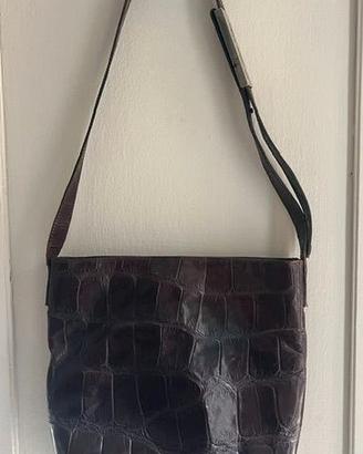 Borsa Vintage Contemax vera pelle Coccodrillo