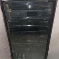 colonna stereo techincs anni'90 con mobiletto