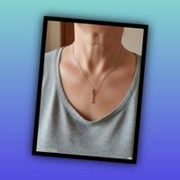 COLLANA ACCIAIO INOX LETTERA I