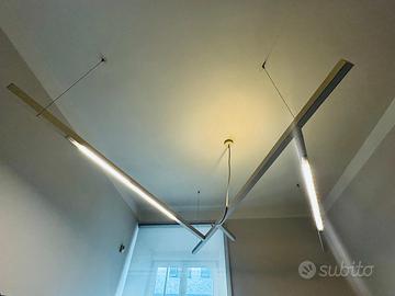 Lampada a sospensione binario elettrificato bianco