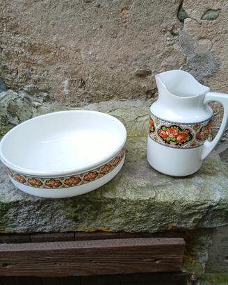brocca  e catino di laveno
