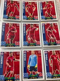 9 ‘topps’ cards of bayern munich 2015/2016