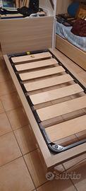 Struttura letto singolo con rete