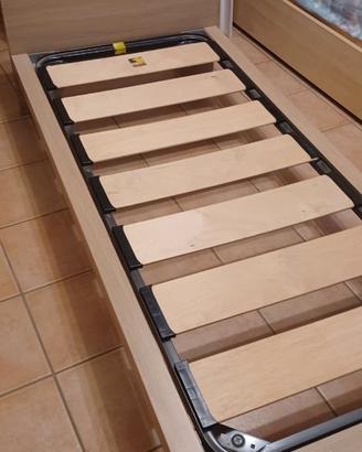 Struttura letto singolo con rete