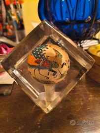 Fermacarte Cinese Vintage  - Cubo in Cristallo