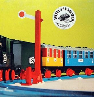 set lego vintage 182 treno a 4,5v del 1975