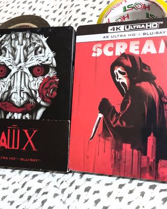 Lotto film scream 6 e saw 4k steelbook