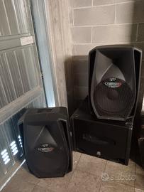impianto db con sub+quadro elettrico+mixer yamaha