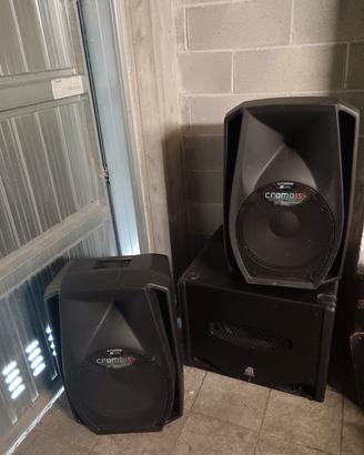 impianto db con sub+quadro elettrico+mixer yamaha