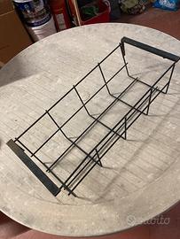 Portavaso rettangolare in ferro nero