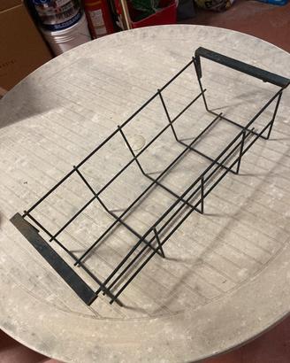 Portavaso rettangolare in ferro nero