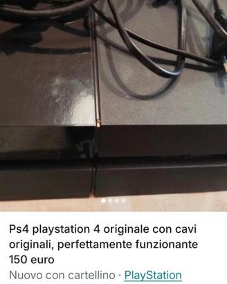 Ps4 playstation 4 originale con cavi originali