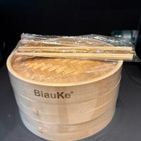 Vaporiera in bamboo