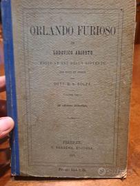 Libro antico Orlando furioso del 1905
