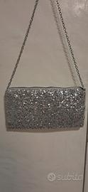 Borsetta argento in pailettes